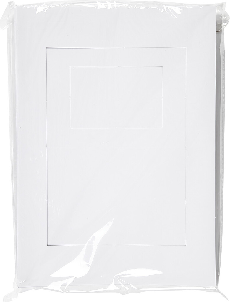 Passepartoutrammer - Str A4 A6 - 230 G - Hvid - 2X60 Stk