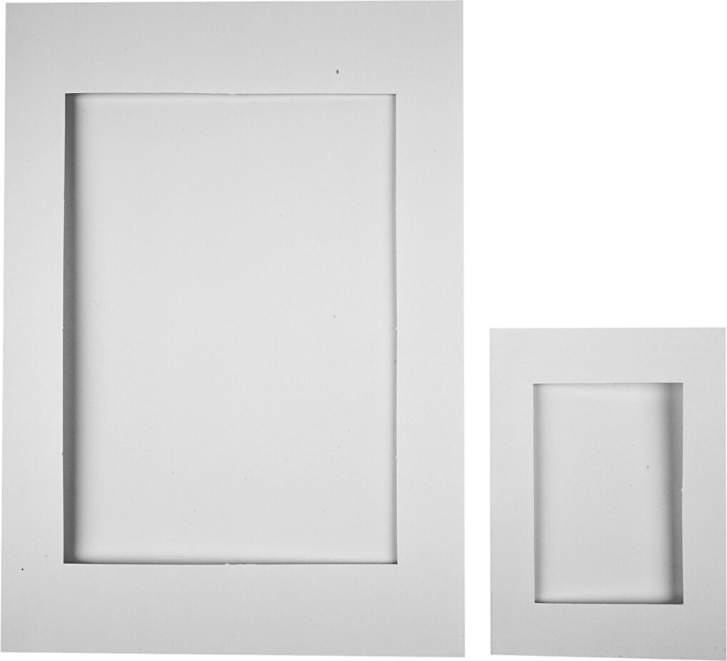Passepartoutrammer - Str A4 A6 - 230 G - Hvid - 2X60 Stk