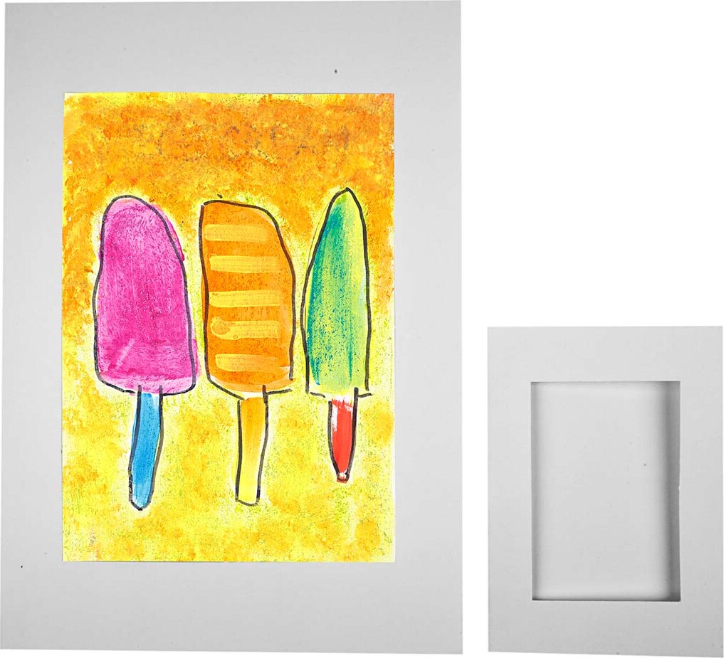 Passepartoutrammer - Str A4 A6 - 230 G - Hvid - 2X60 Stk