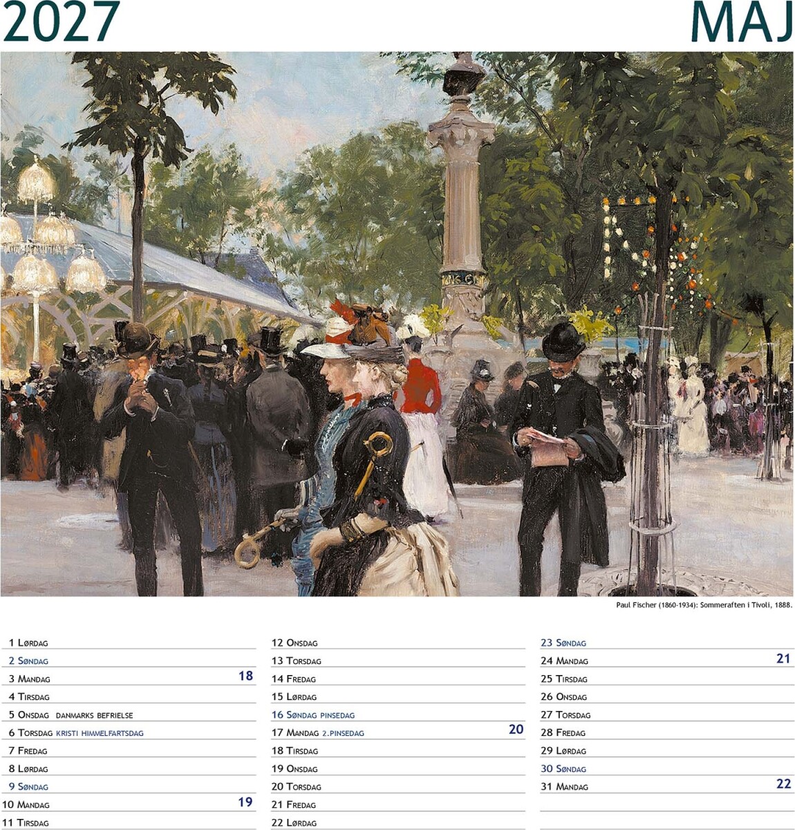 Paul Fischer Kalender 2027 - Spiralryg