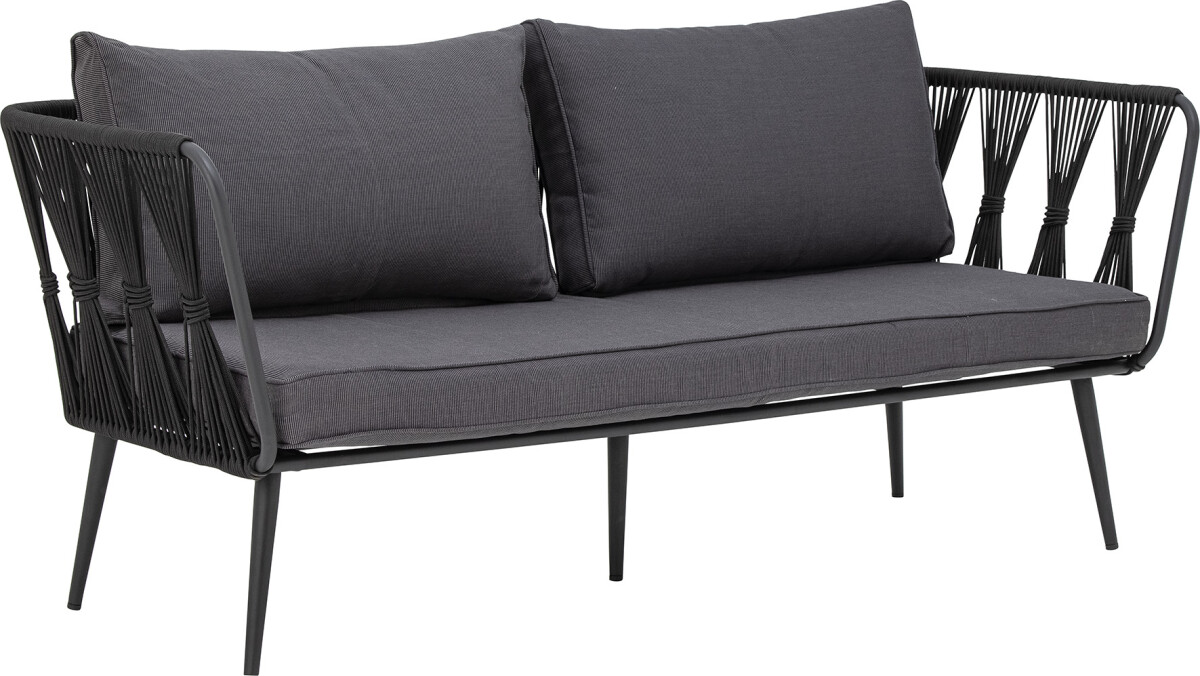 Bloomingville - Pavone Sofa - Sort - Metal - Havesofa - Flet