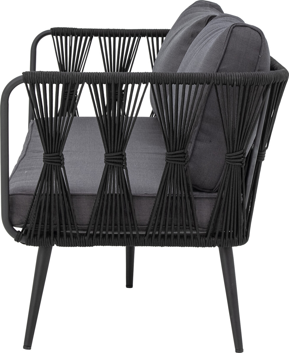 Bloomingville - Pavone Sofa - Sort - Metal - Havesofa - Flet