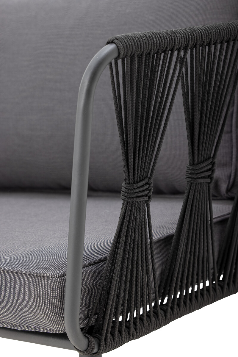 Bloomingville - Pavone Sofa - Sort - Metal - Havesofa - Flet