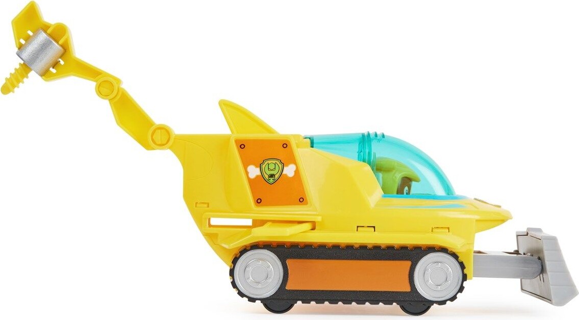 Paw Patrol Figur - Rubble Med Haj Køretøj - Aqua Pups