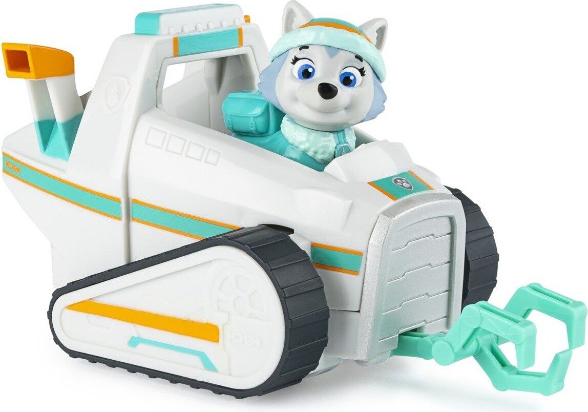 Paw Patrol - Everest Figur Og Basic Køretøj - Snow Plow