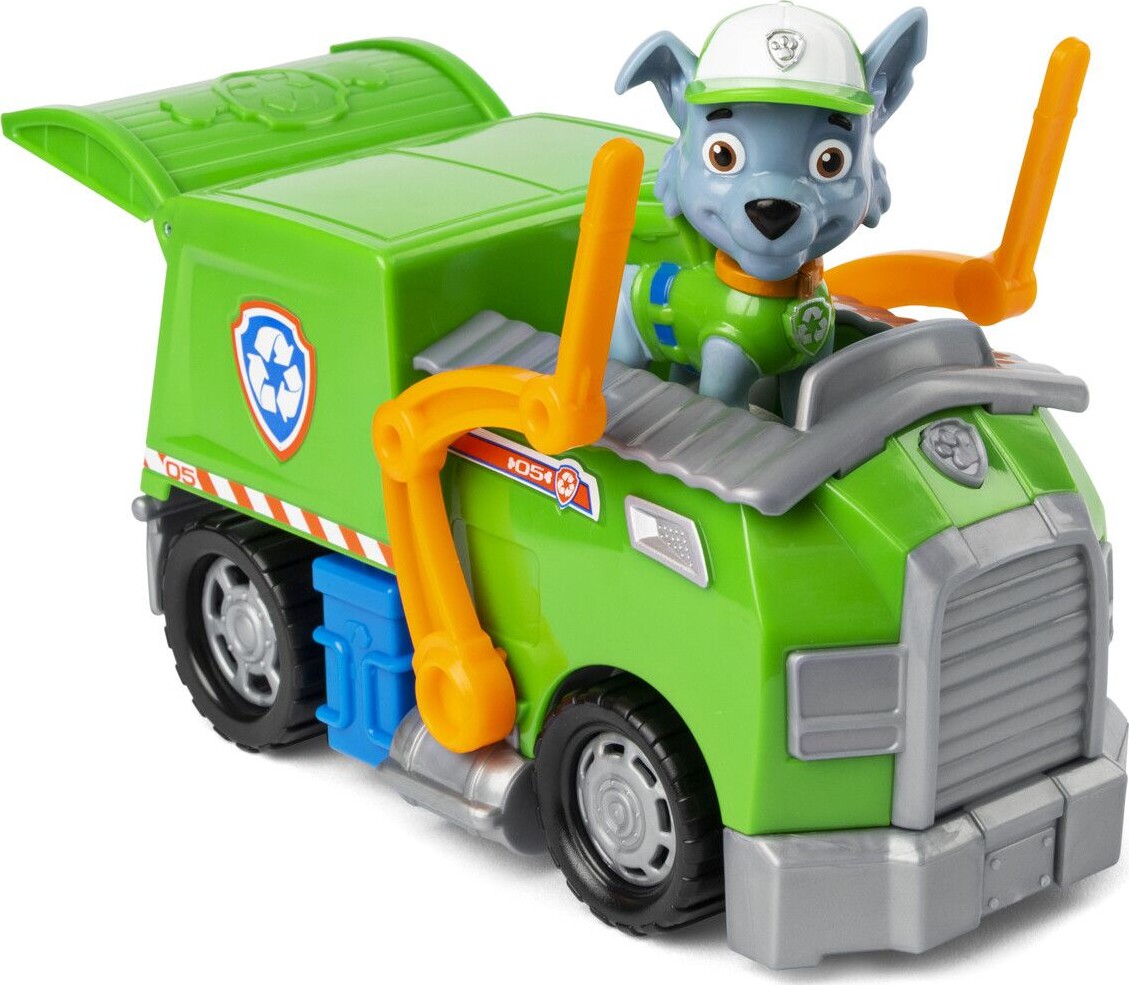 Paw Patrol - Basic Køretøj Med Rocky Figur - Recycle Truck