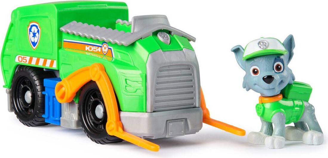 Paw Patrol - Rocky Recycle Truck - Figur Og Køretøj Legesæt