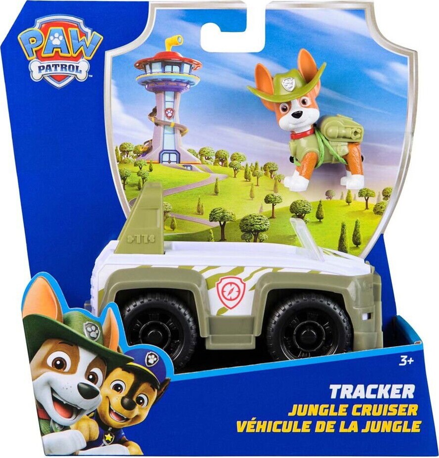 Paw Patrol - Tracker Jungle Cruiser - Figur Og Køretøj Legesæt