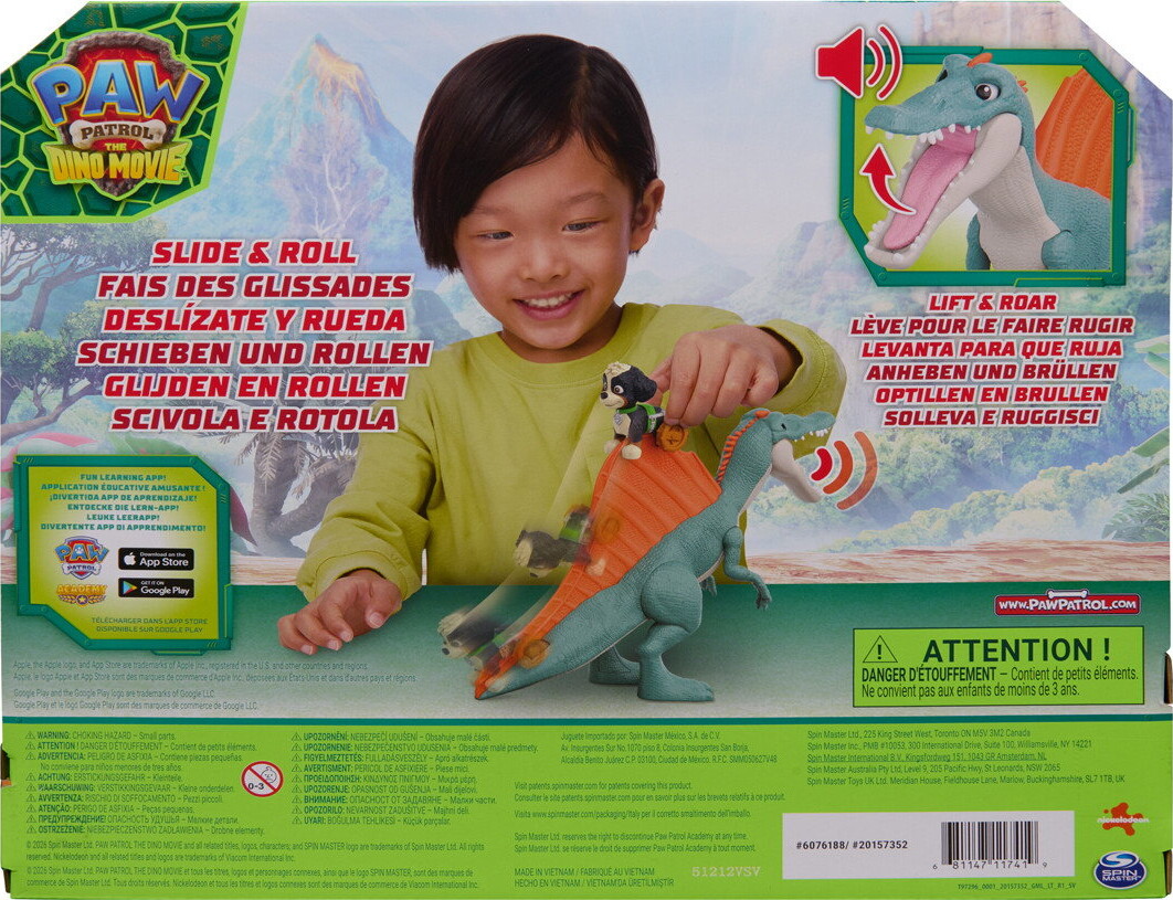 Paw Patrol - Dino Filmen Rise Roll Dino - Sæt