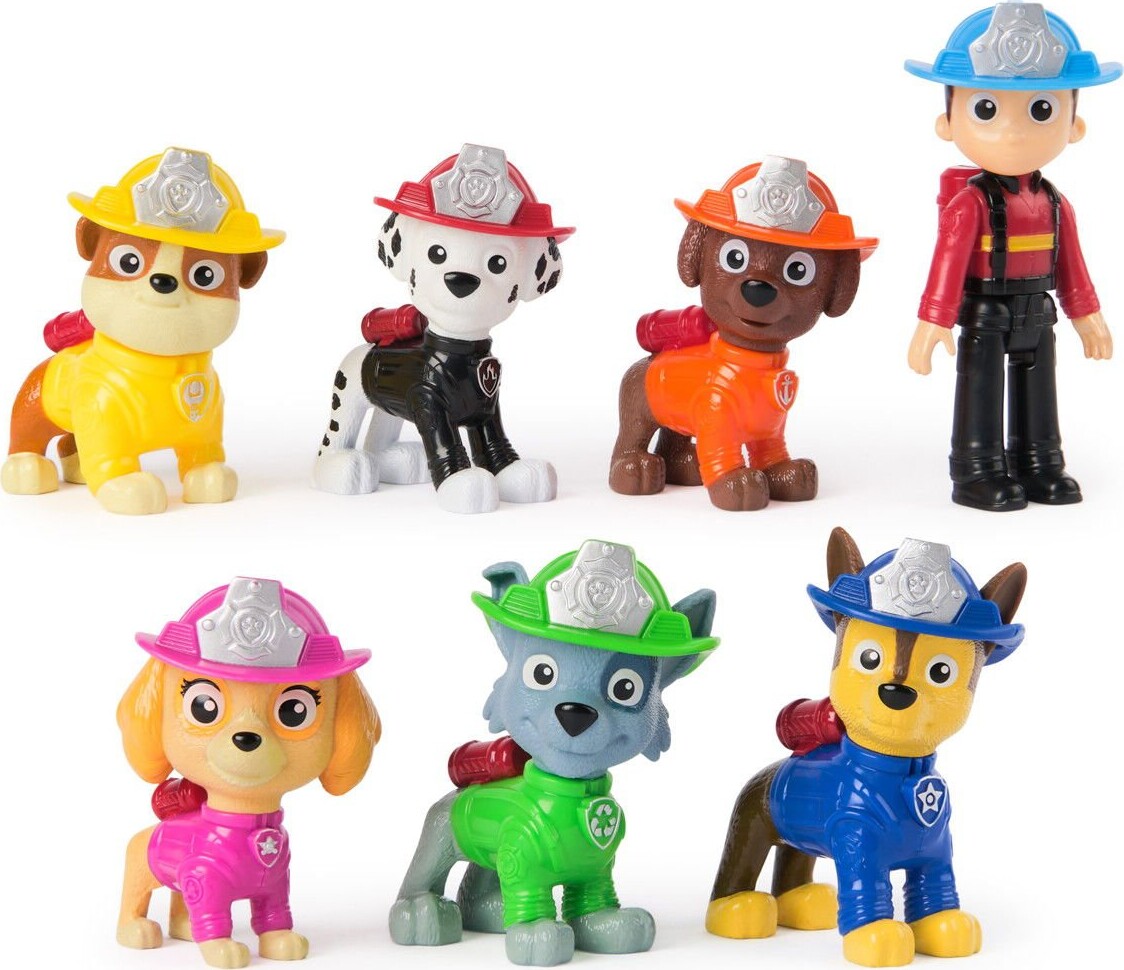 Paw Patrol - Fire Rescue Team Pack - Legesæt Med 7 Figurer