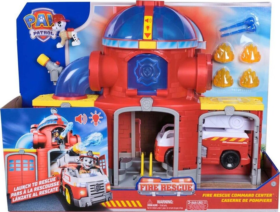 Paw Patrol - Fire Rescue Command Center - Brandstation Legesæt