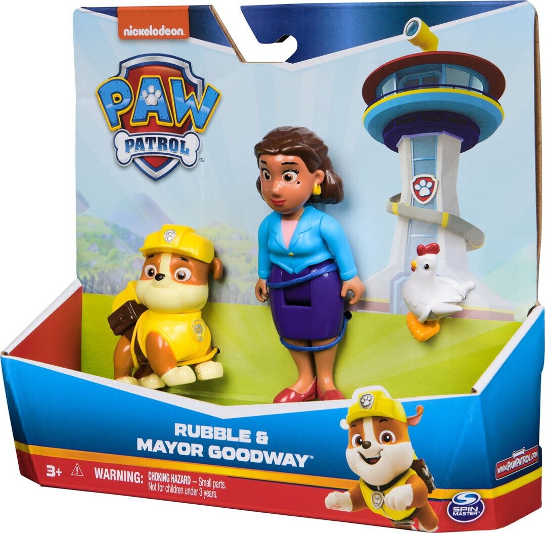 Paw Patrol - Rubbles Og Mayor Goodway - Figur Legesæt