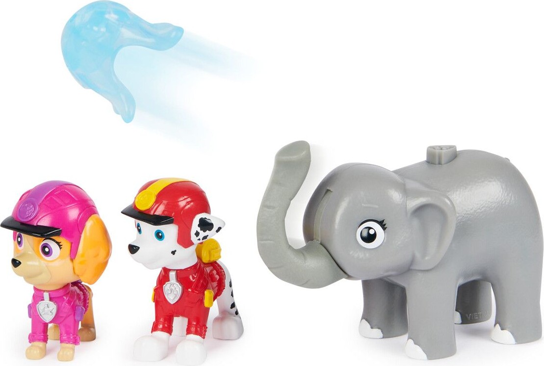Paw Patrol Figurer - Jungle Pups - Marshall Skye Og Elefant