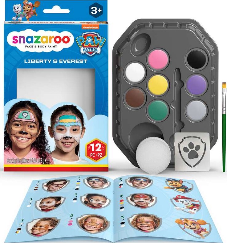 Snazaroo Ansigtsmaling Sæt - Paw Patrol - Liberty Everest - 12 Dele