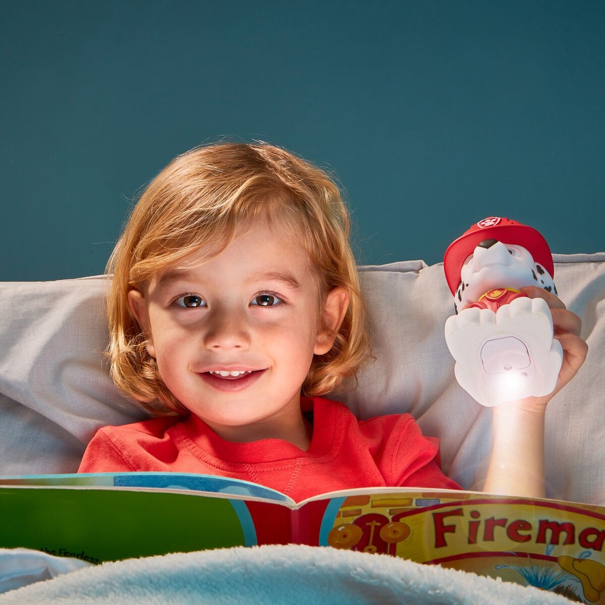 Paw Patrol - 2-I-1 Natlampe Og Lommelygte - Marshall - Goglow