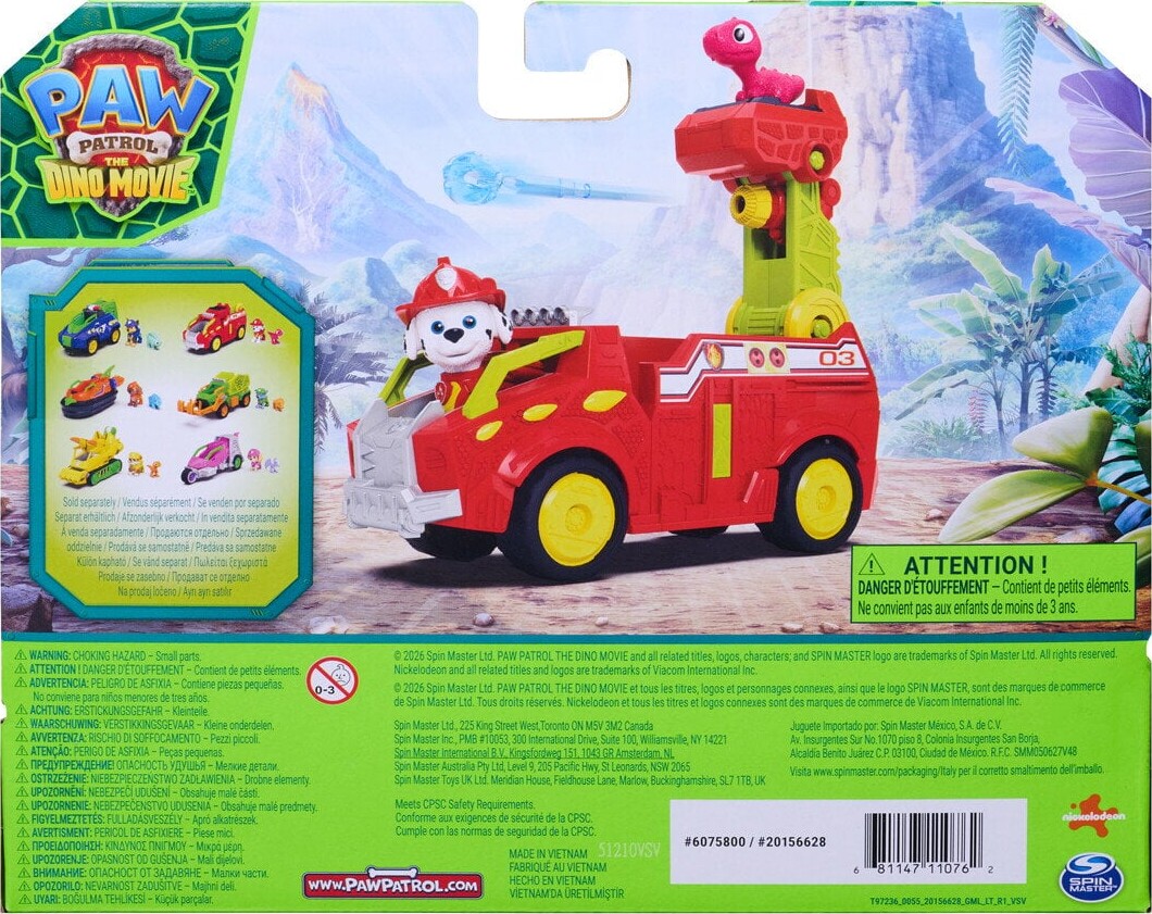 Paw Patrol - Movie 3 Dino Theme Vehicle Marshall 6075757