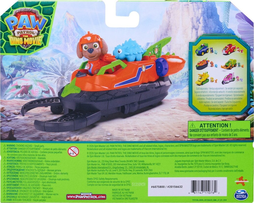 Paw Patrol - Movie 3 Dino Theme Vehicle Zuma 6075773