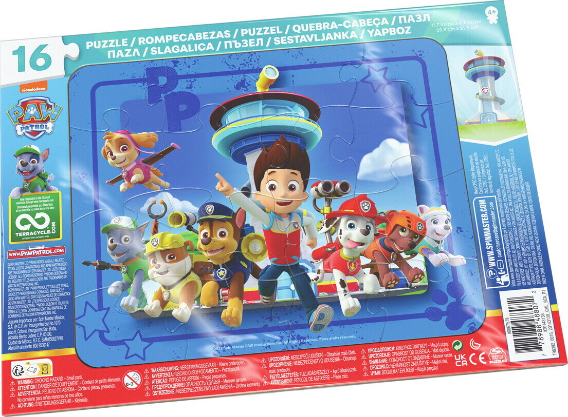 Paw Patrol Puslespil 16 Brikker Assorterede