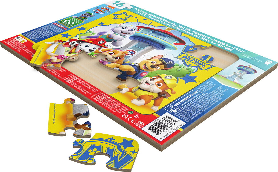 Paw Patrol Puslespil 16 Brikker Assorterede