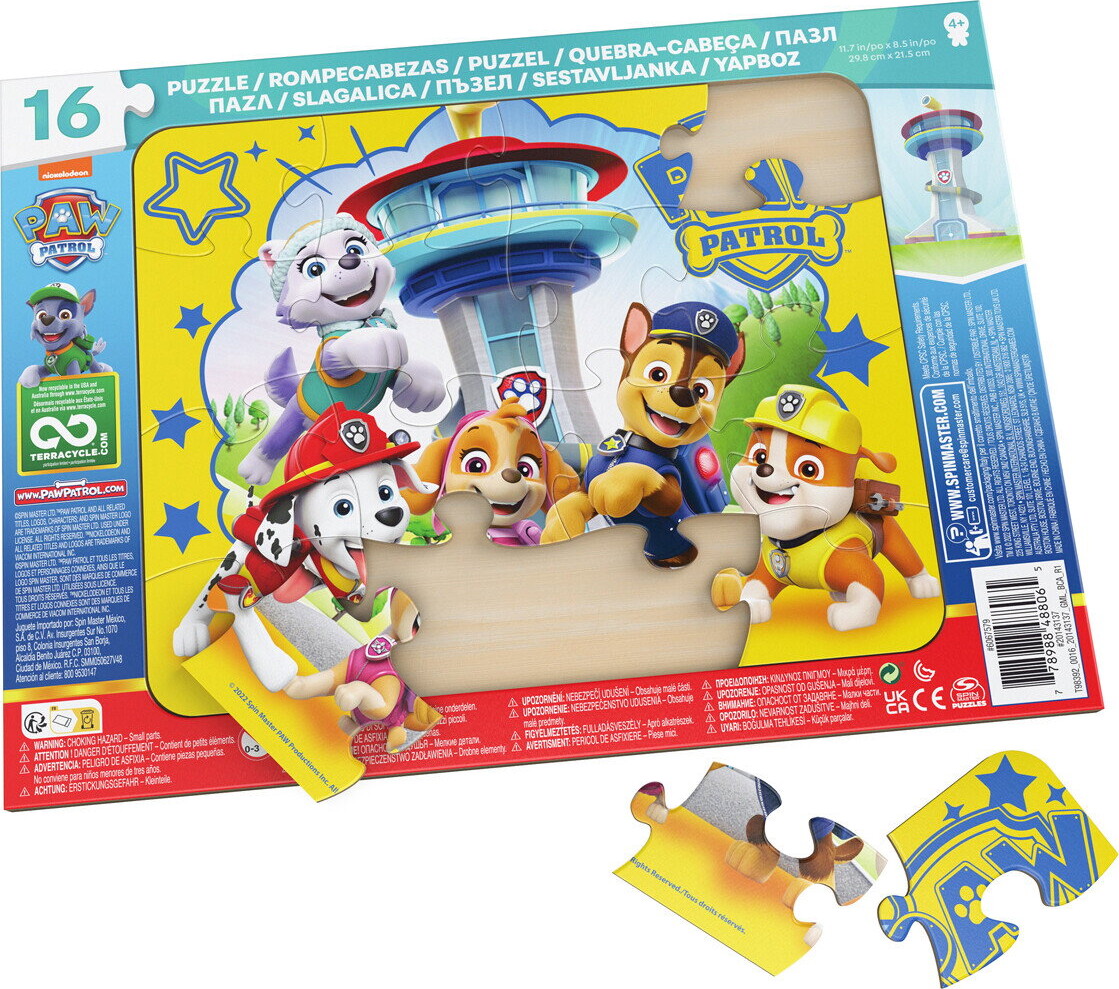 Paw Patrol Puslespil 16 Brikker Assorterede
