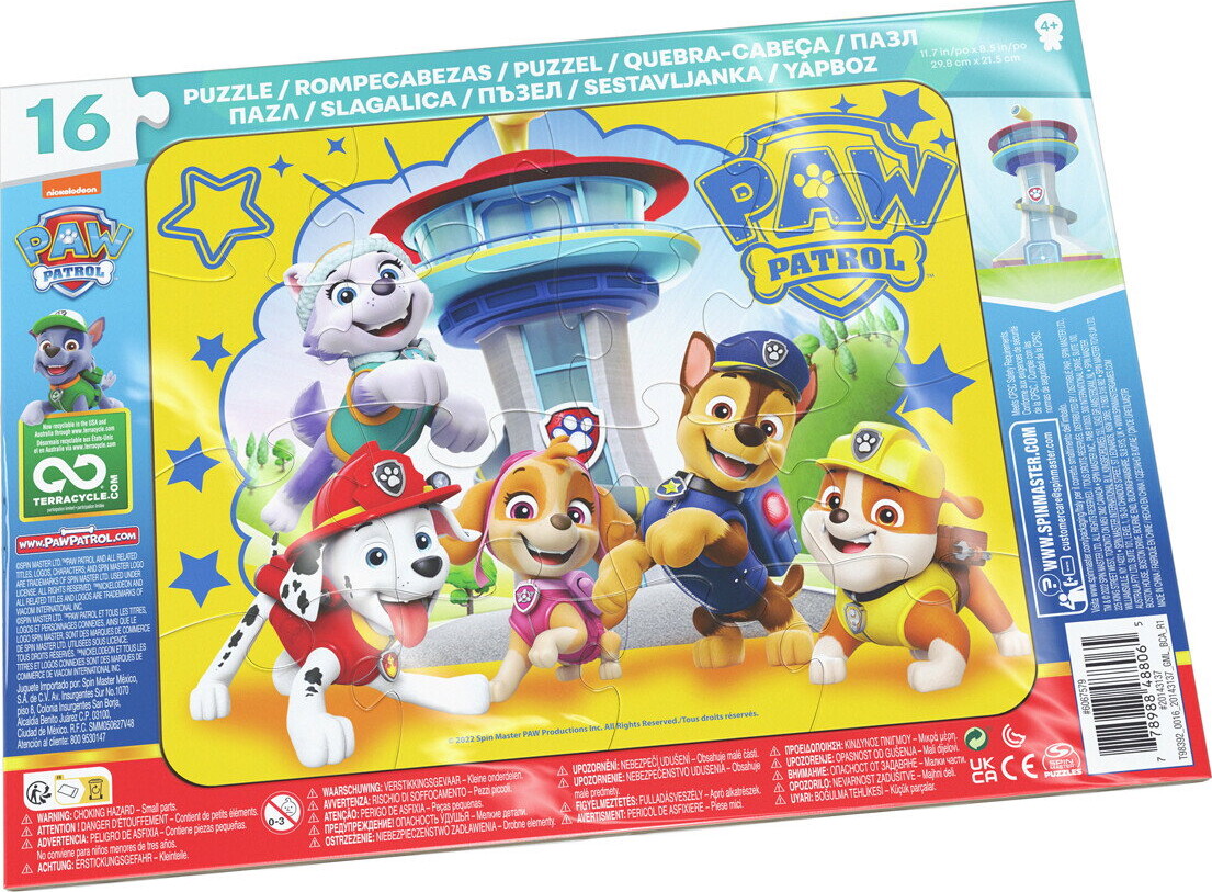 Paw Patrol Puslespil 16 Brikker Assorterede