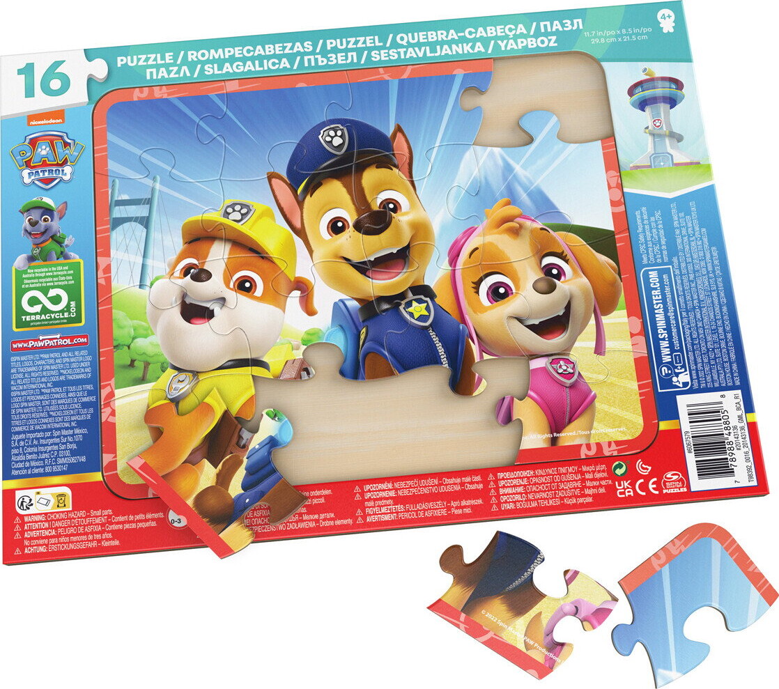 Paw Patrol Puslespil 16 Brikker Assorterede