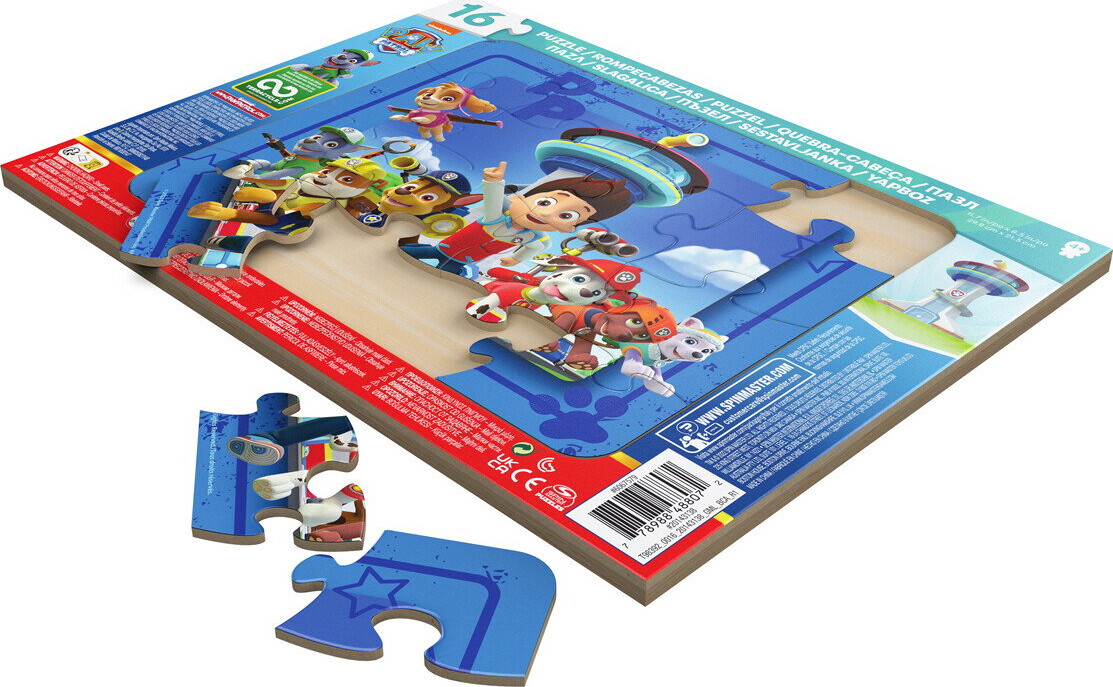 Paw Patrol Puslespil 16 Brikker Assorterede
