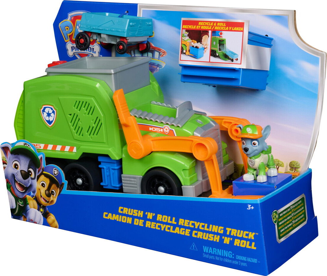 Paw Patrol - Rocky Crush N Roll Genbrugstruck - 6071248