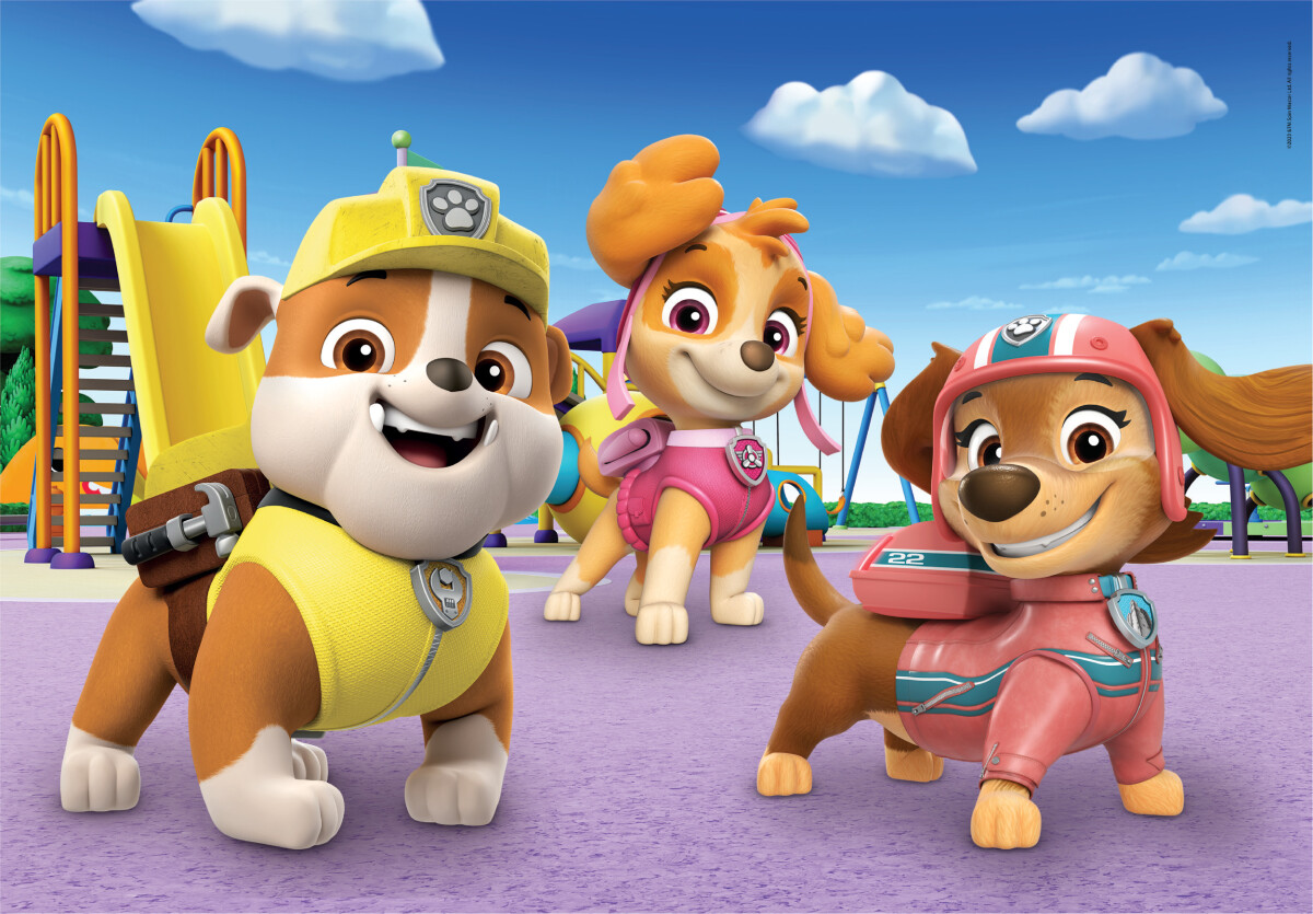 Paw Patrol Puslespil - Super Color - Clementoni - 2X20 Brikker