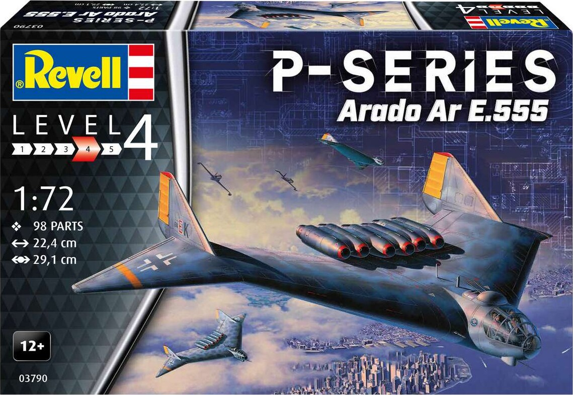 Revell - P-Series Arada Ar E555 Modelfly - 1 72 - Level 4 - 03790