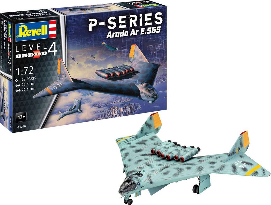 Revell - P-Series Arada Ar E555 Modelfly - 1 72 - Level 4 - 03790