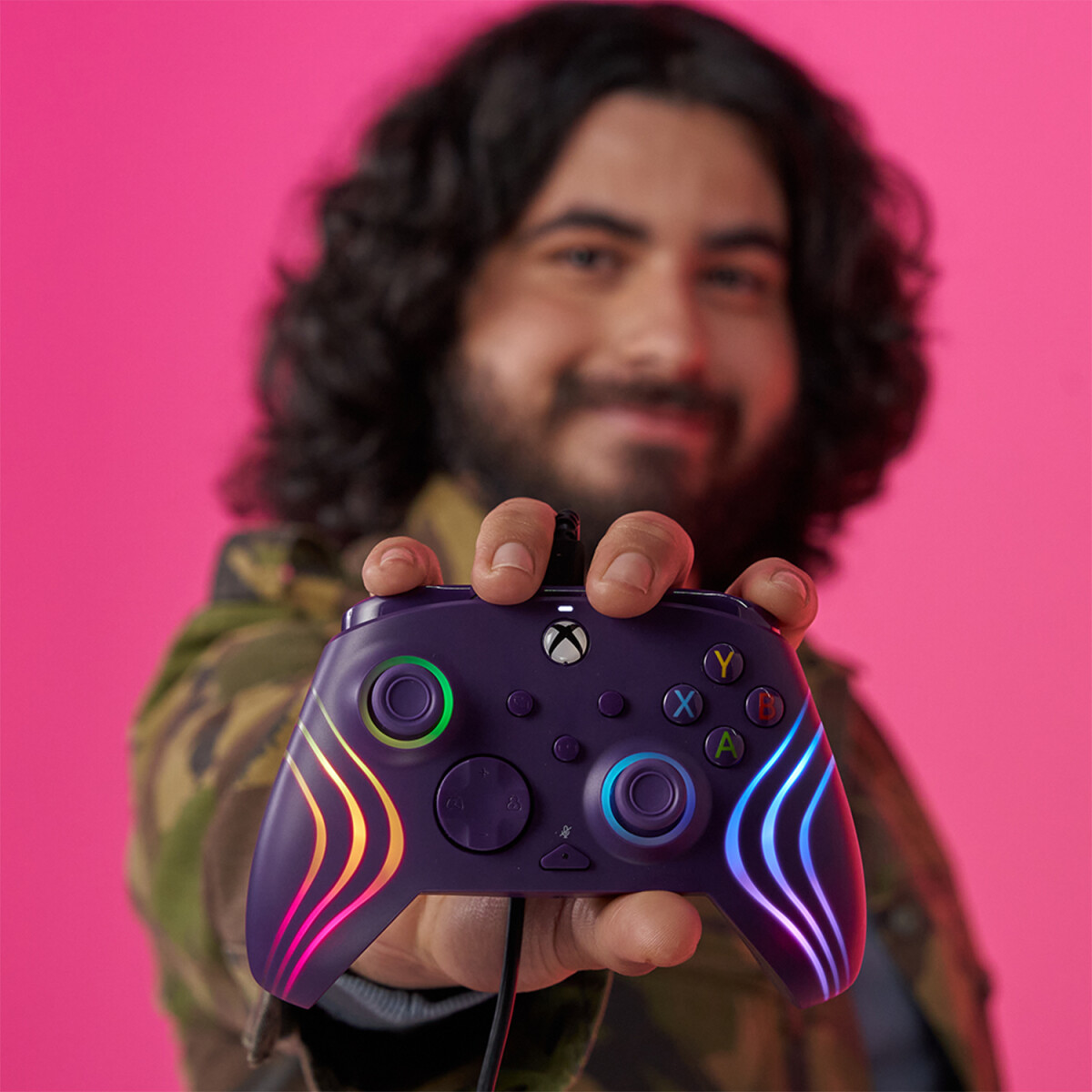 Pdp Afterglow Wave Wired Controller - Purple
