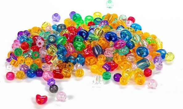 Pearl N Fun Perler - Transparent Mix I Bøtte - 1000 G