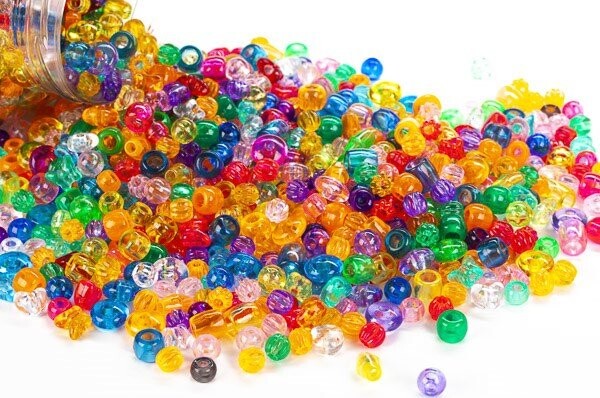 Pearl N Fun Perler - Transparent Mix I Bøtte - 1000 G