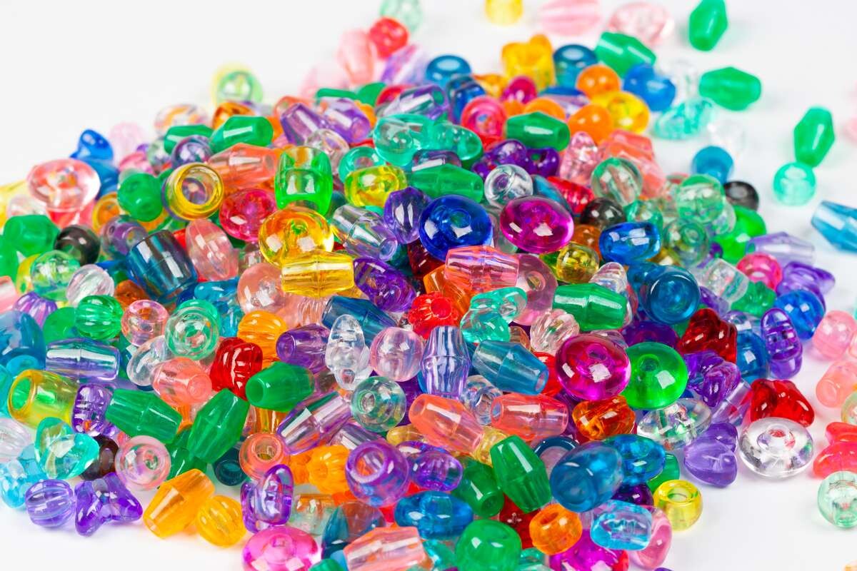 Pearl N Fun Perler - Transparent Mix I Bøtte - 200 G