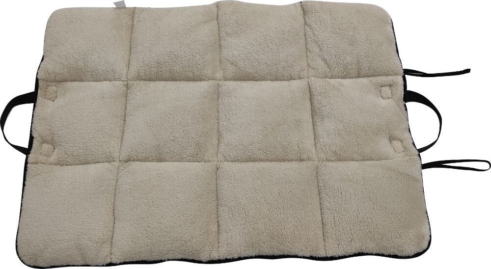 Peppy Buddies - Foldbar Madras Sort Og Beige Fleece 90X66Cm