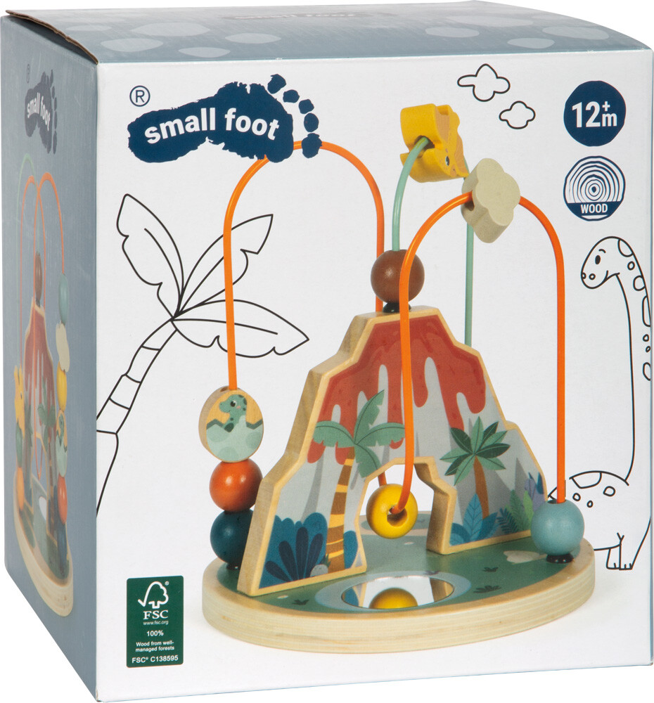 Kuglelabyrint I Træ - Dinosaur - Small Foot