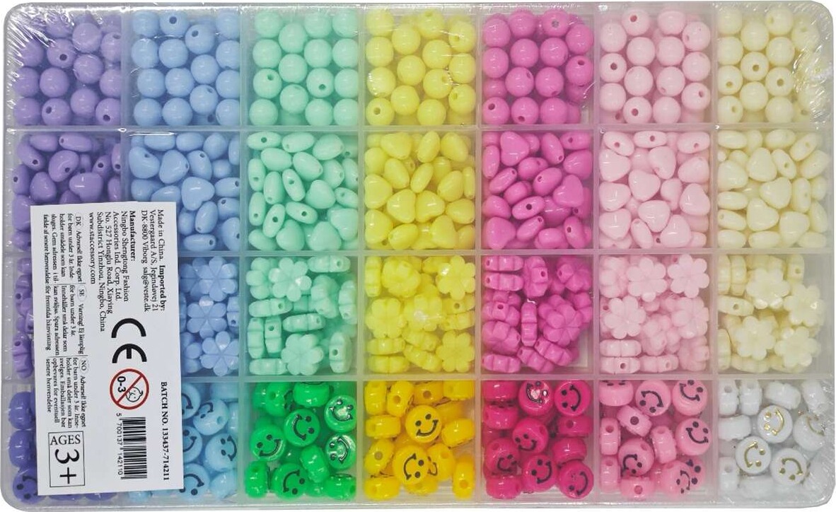 Perlemix Smileyblomsterhjerterrund 8-11Mm - Pearl N Fun