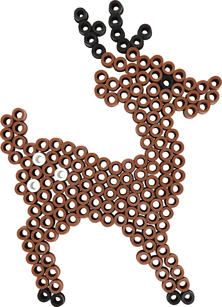 Perleplade Sæt - Bamse Bil Dådyr And Og Kanin - Jumbo - Klar - 5 Stk