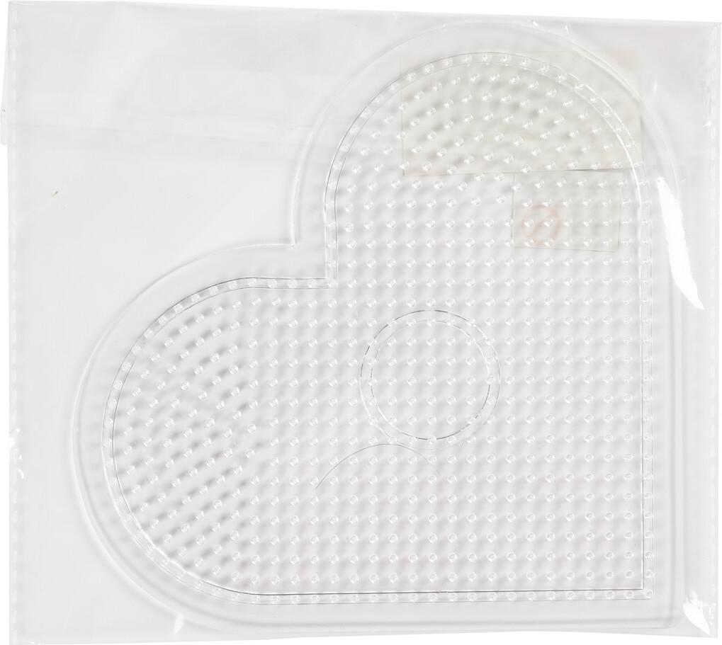 Perleplade - Hjerte - Klar