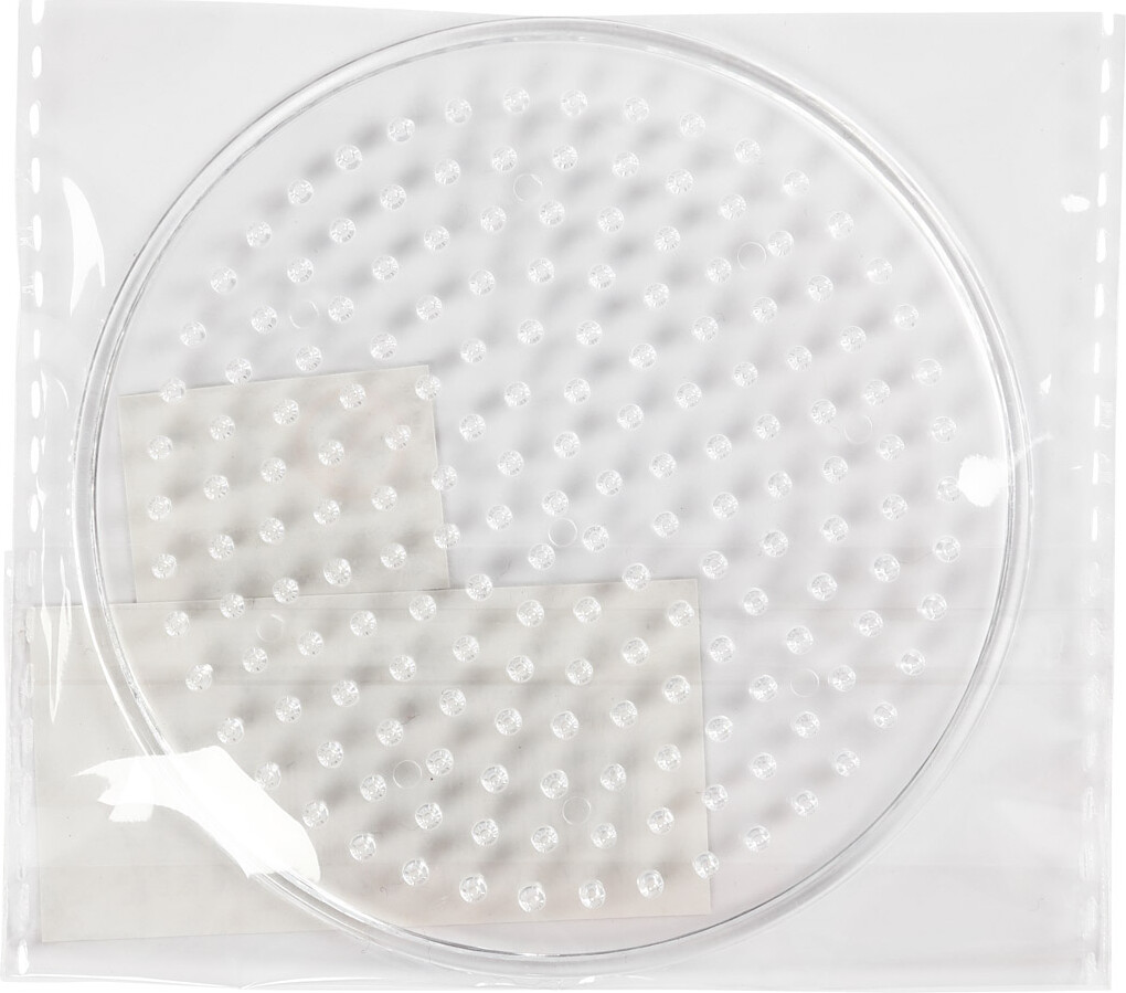 Perleplade - Lille Rund - Medium - Ø 8 5 Cm - Klar