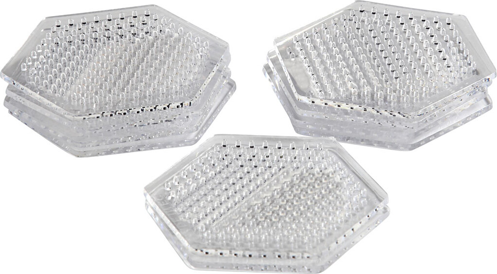 Perleplade - Lille Sekskant - 10 Stk