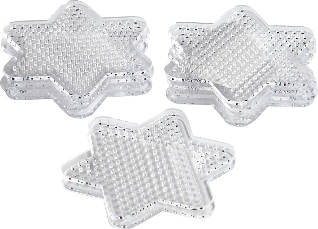 Perleplade - Lille Stjerne - Medium - Ø 10 Cm - 10 Stk