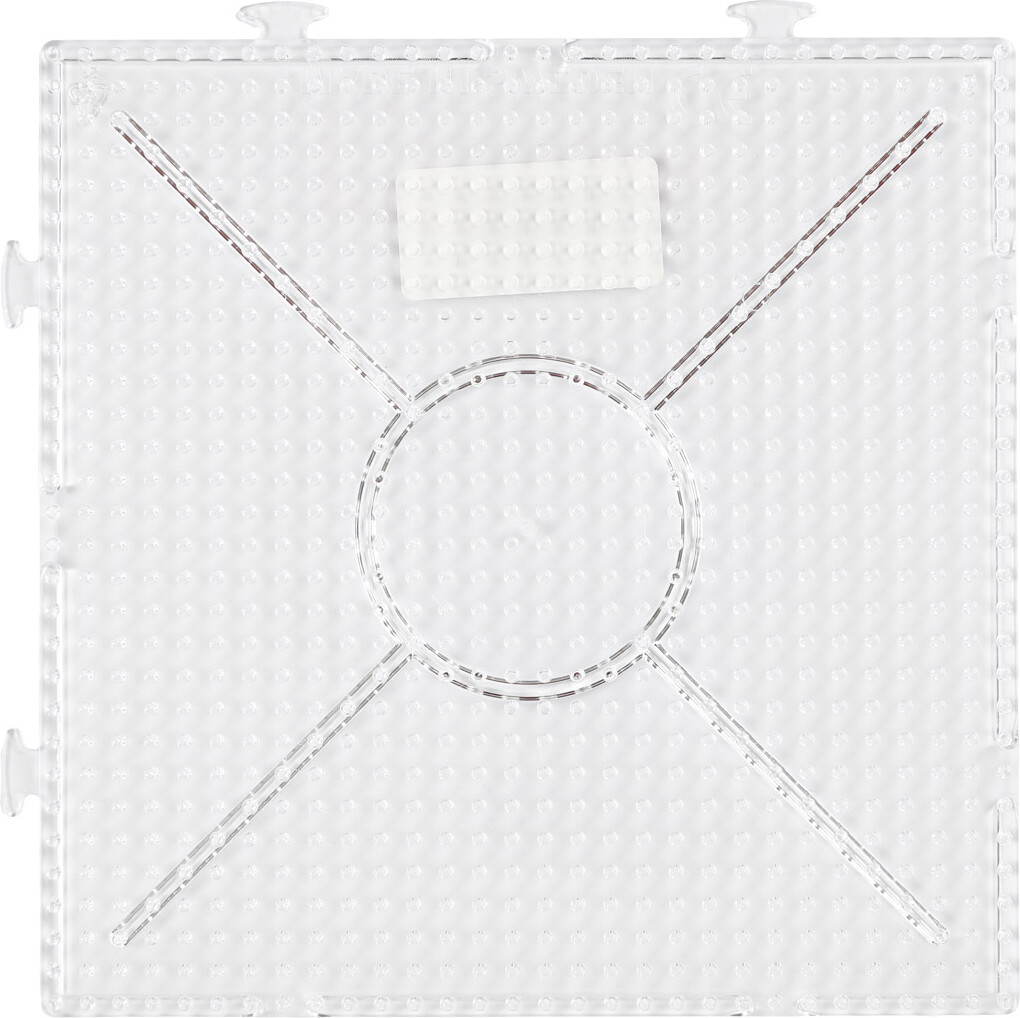 Perleplade - Stor Firkant - Samlekvadrat - Medium - 15X15 Cm - Klar - Nabbi