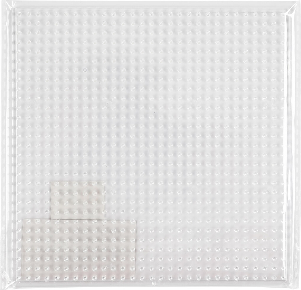 Perleplade - Firkant - Medium - Str 14 5X14 5 Cm - Klar