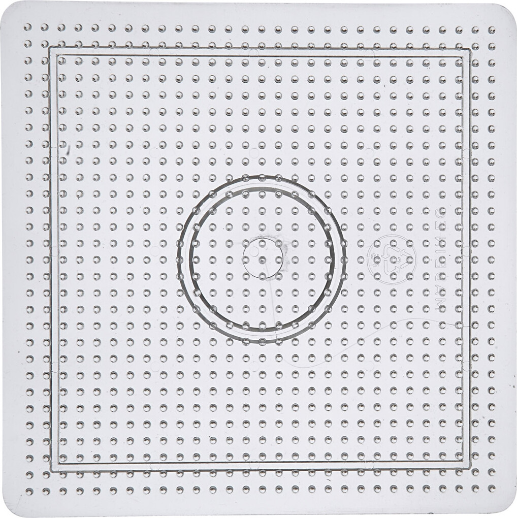 Perleplade - Firkant - Medium - Str 14 5X14 5 Cm - Klar