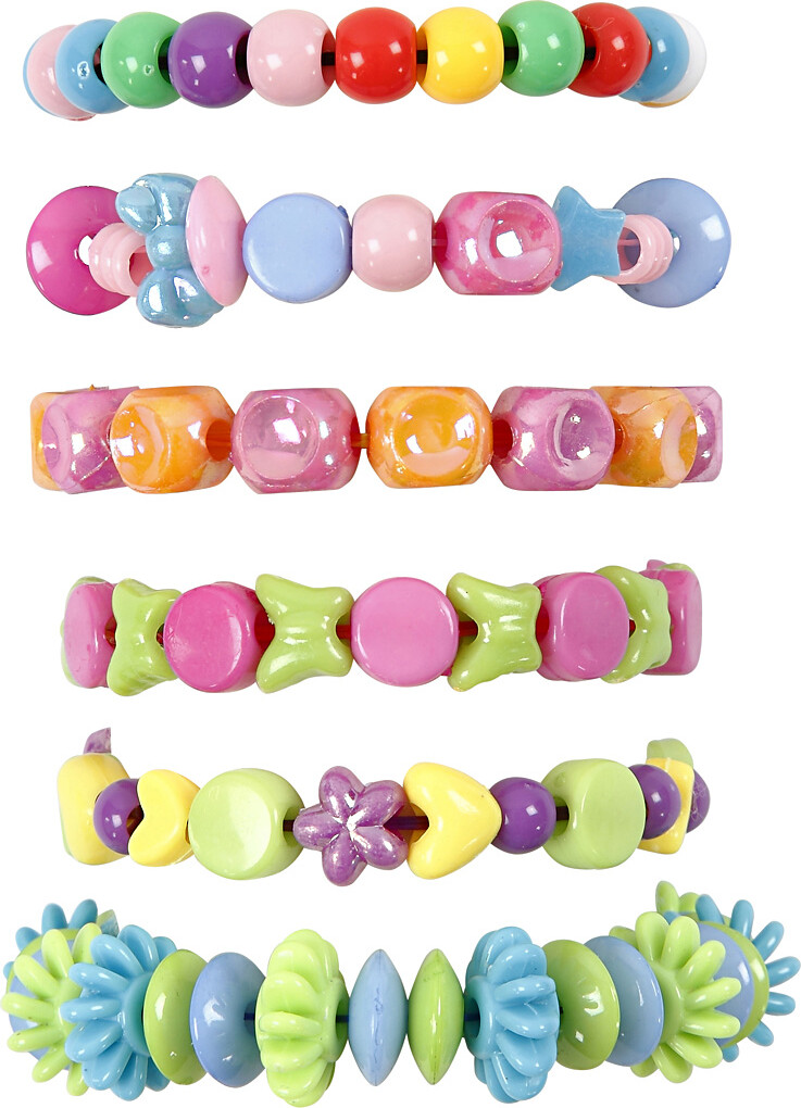 Perler Og Smykkeelastik - Str 6-20 Mm - Hulstr 1 5-6 Mm