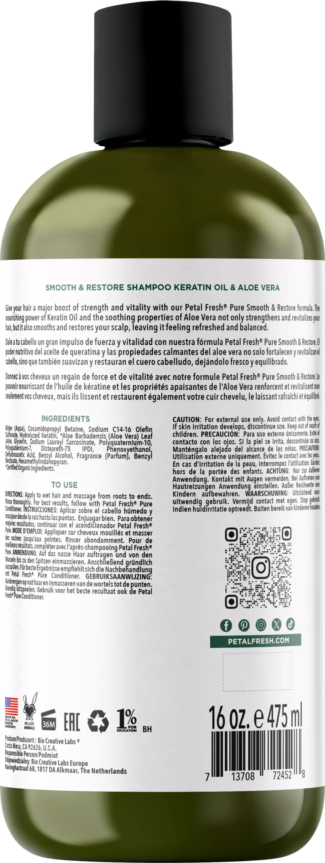 Petal Fresh - Pure Keratin Aloe Vera Shampoo