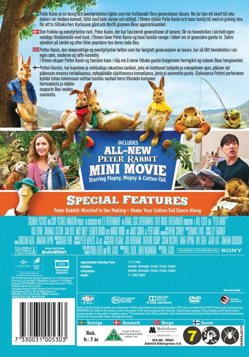 Peter Rabbit 1 & 2 - (DVD)