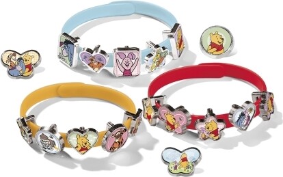 Winnie The Pooh - 3 Bracelets 18 Charms - Peter Plys Armbånd